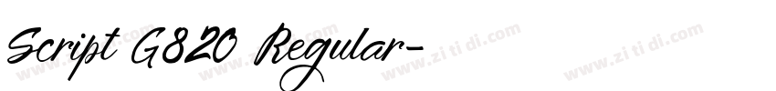 Script G820 Regular字体转换 Script G820 Regular字体转换